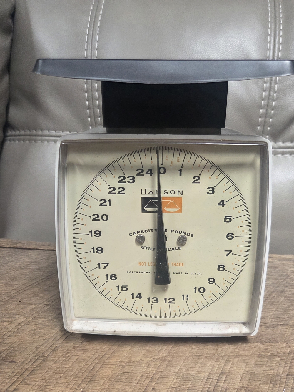 Vintage Mid-Century Hanson Utility Kitchen Scale - 25 Lb ~ Made In USA ~ Bin 1H